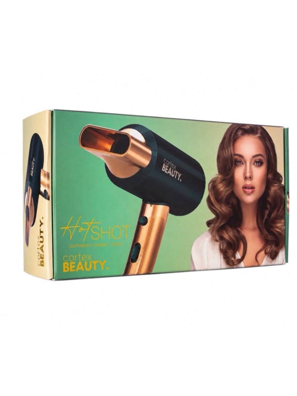 Cortex Beauty HotShot Lightweight Compact Dryer - Emerald & Gold